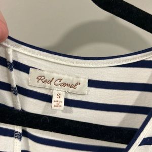 RED CAMEL striped navy and white dress, Size Small, like new